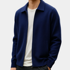 Christophe - Cardigan Zippé Col Chemise Homme