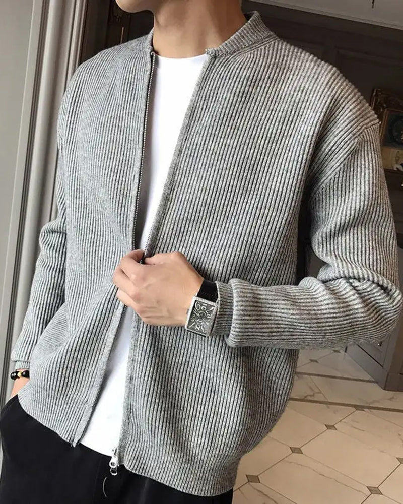 Damien - Cardigan Zippé En Maille Homme