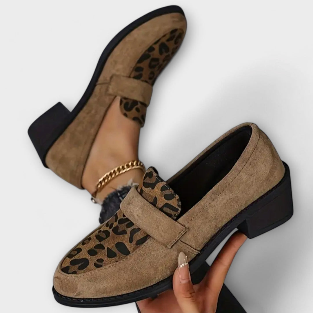 Kriemhilde - Mocassins à doublure léopard