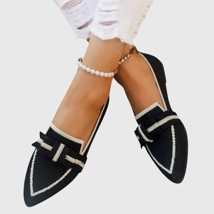 Brunhilde - Mocassins pointus à strass
