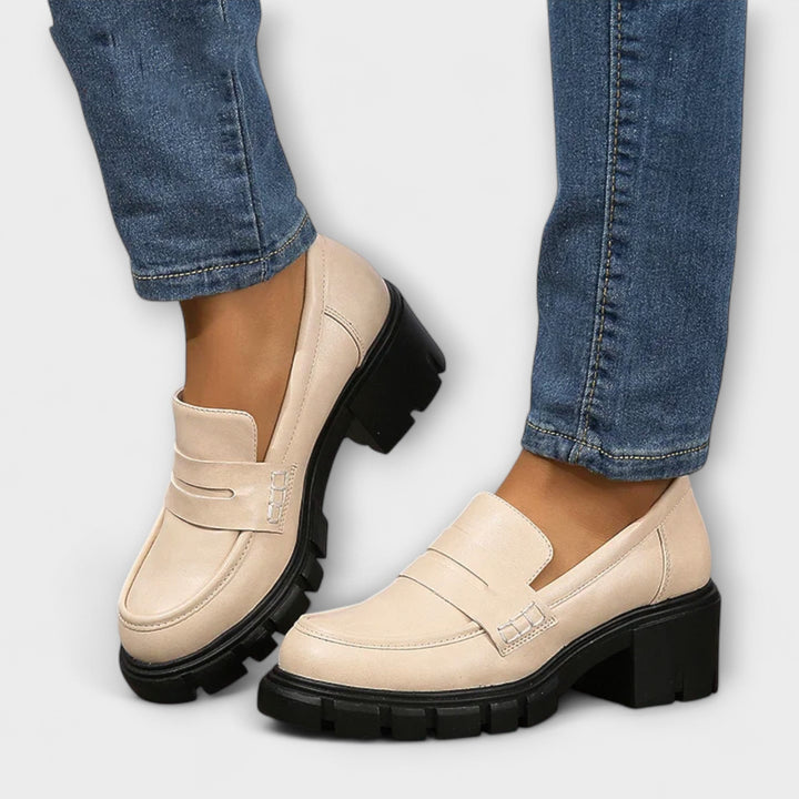 Hiltrud - Mocassins noirs à plateforme
