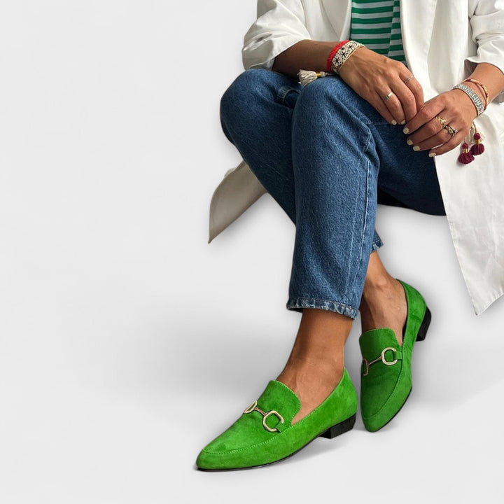Klara - Mules vertes à bout pointu