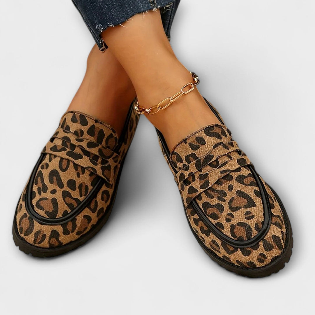 Marlene - Mocassins à motif léopard