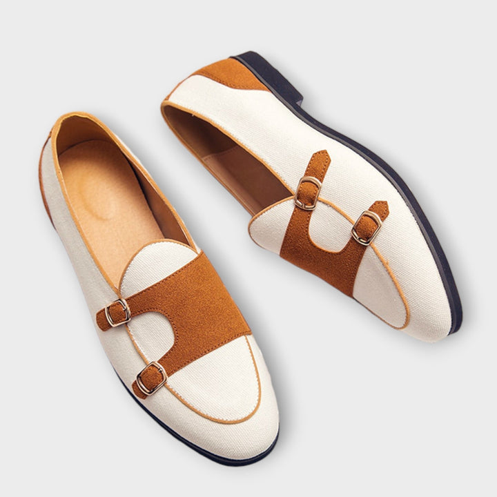 Margarete - Mules bicolores à brides