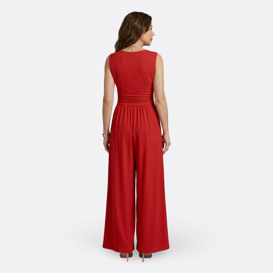 Leonor - Combinaison Chic Sans Manches à Jambes Larges