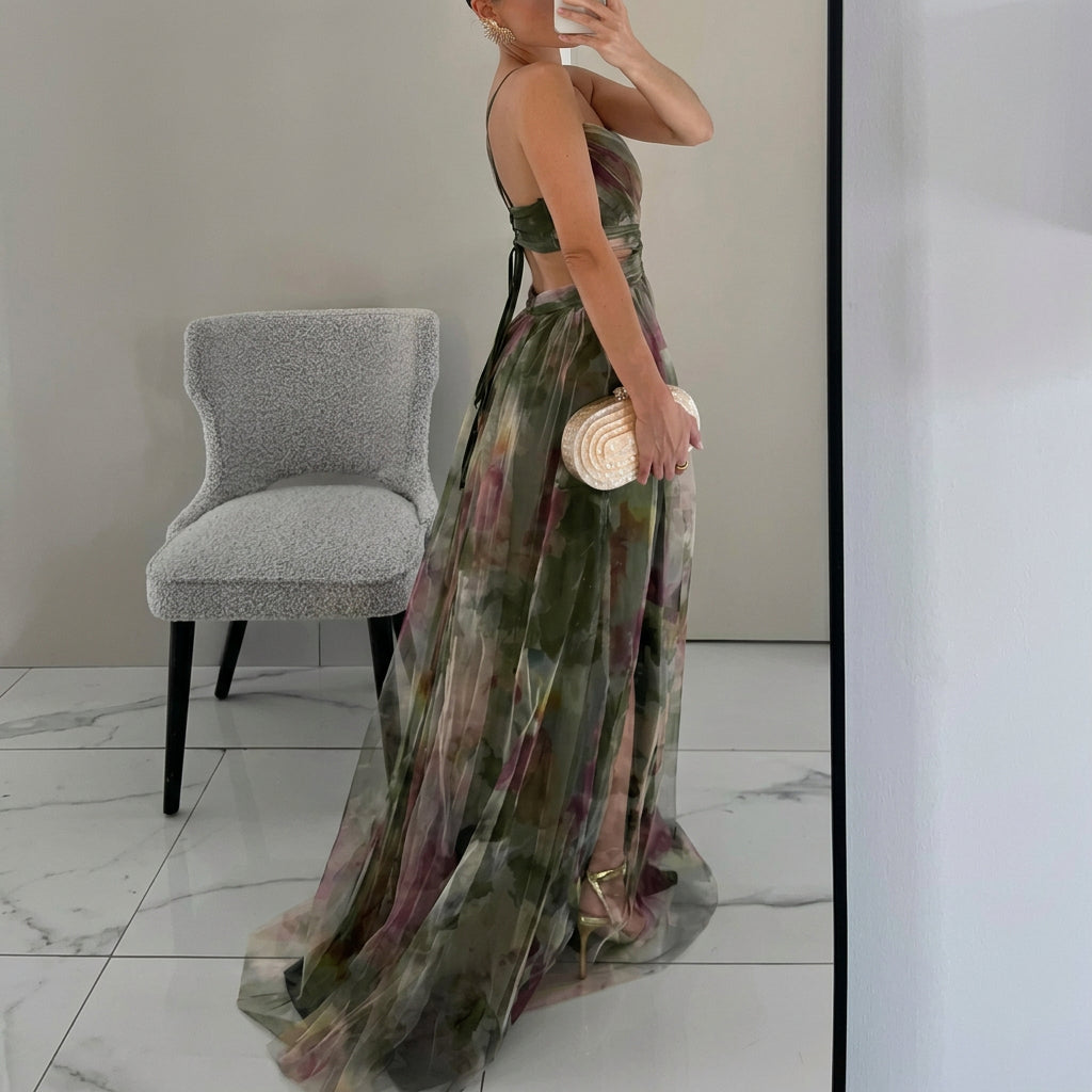 Margarida - Robe Maxi avec Imprimé Floral