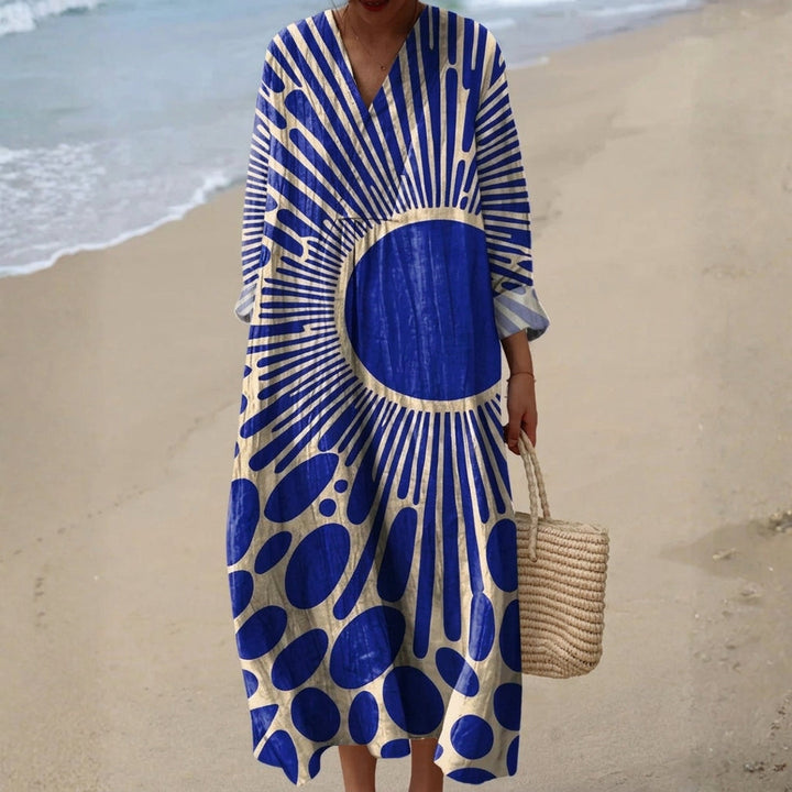 Denise - Robe d'Été à Motif Graphique