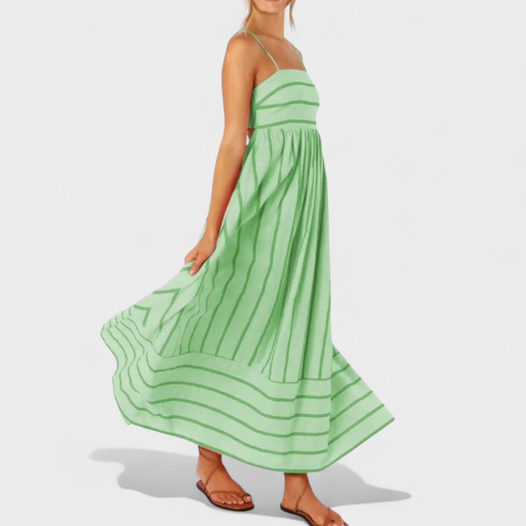 Isabel - Robe longue à rayures