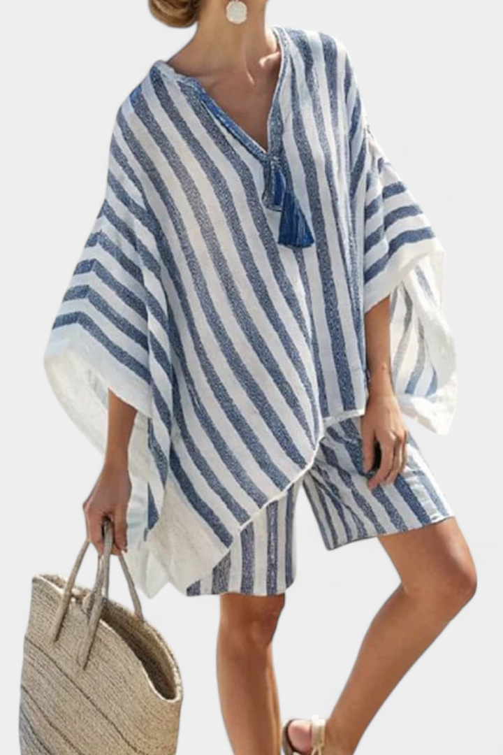 Salomé - Ensemble Rayé Blouse et Short