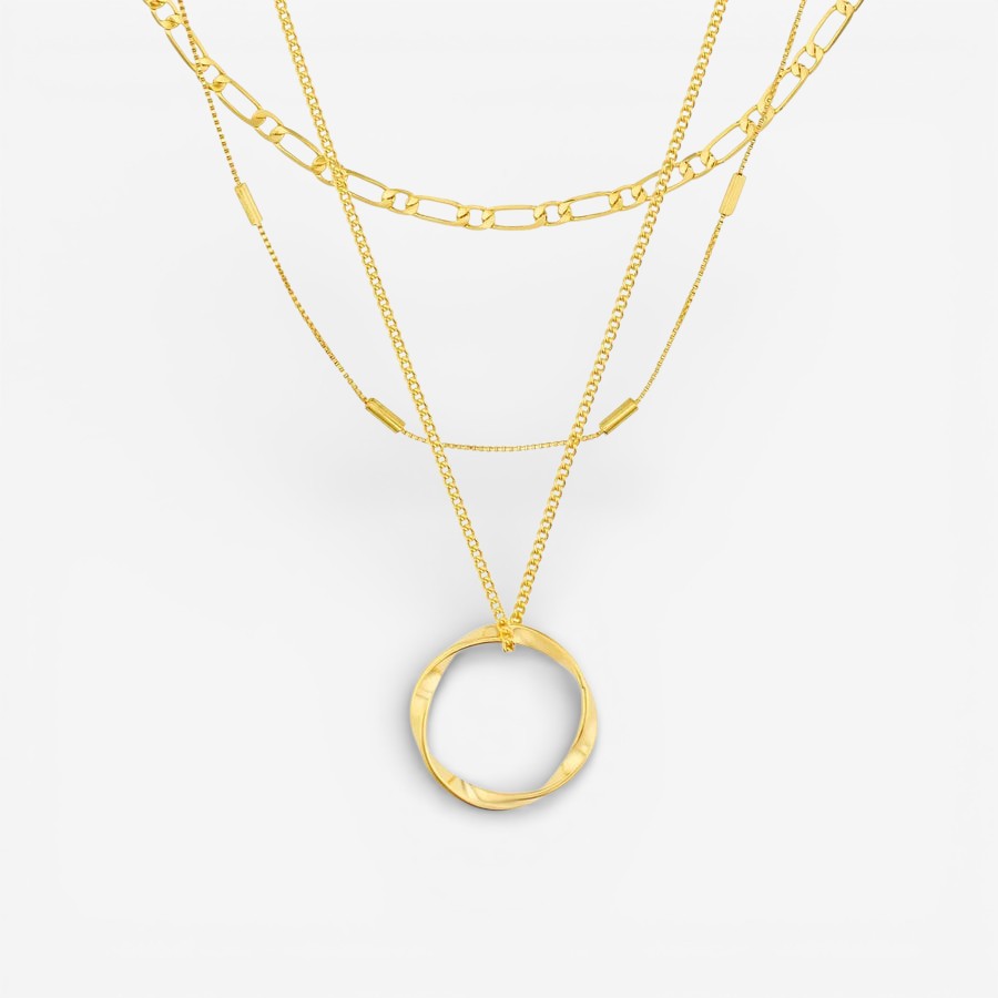 Collier à Trois Rangées Open Circle