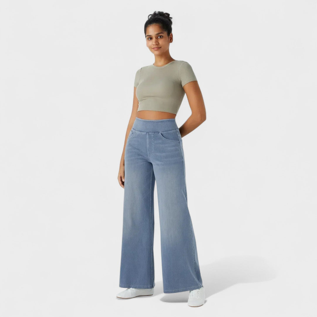 Irene - Pantalon en jean à coupe large
