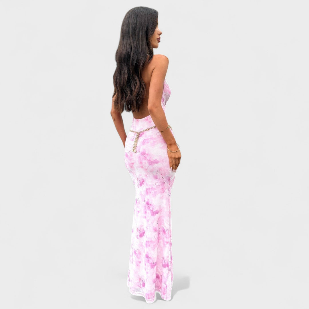 Mara - Robe florale rose