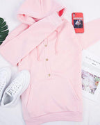 Sophie - Hoodie Chic Boutonné Capuche