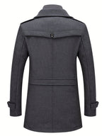 René - Manteau Long À Col Montant Homme