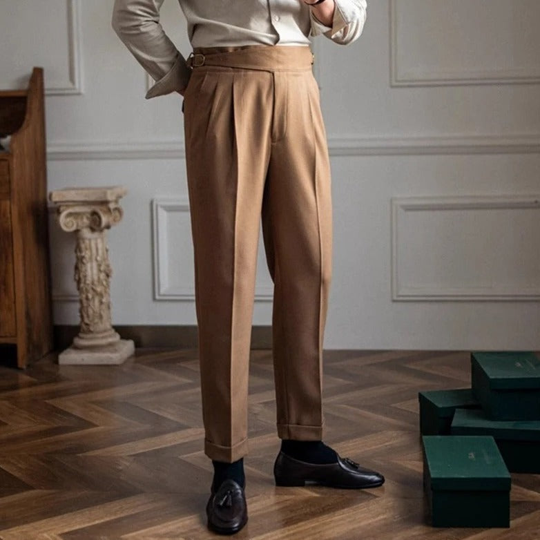 Quentin - Pantalon À Pinces Taille Haute Homme