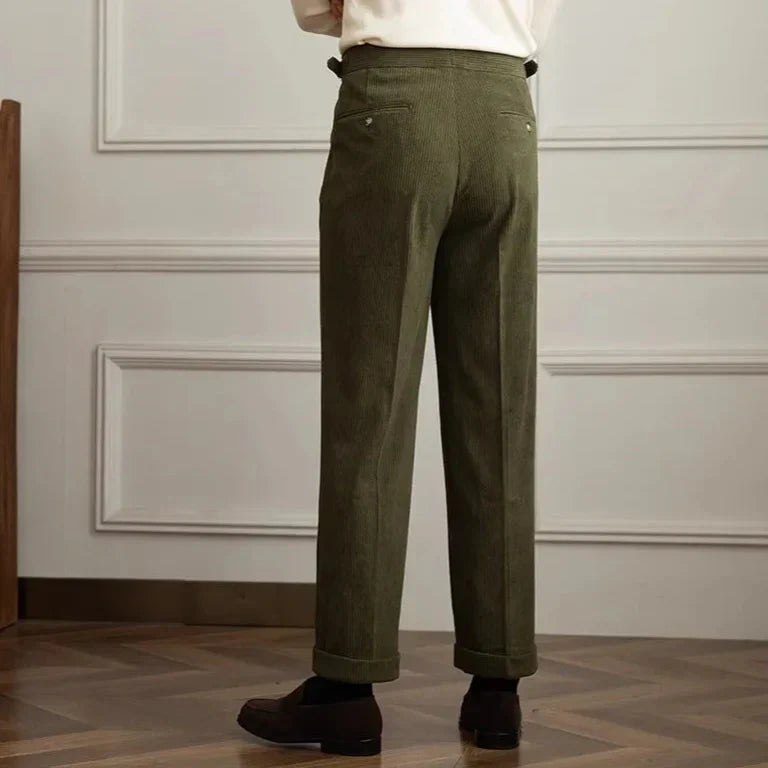 Anatole - Pantalon Plissé En Velours Côtelé Homme