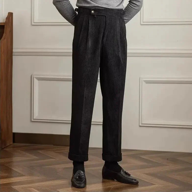 Anatole - Pantalon Plissé En Velours Côtelé Homme