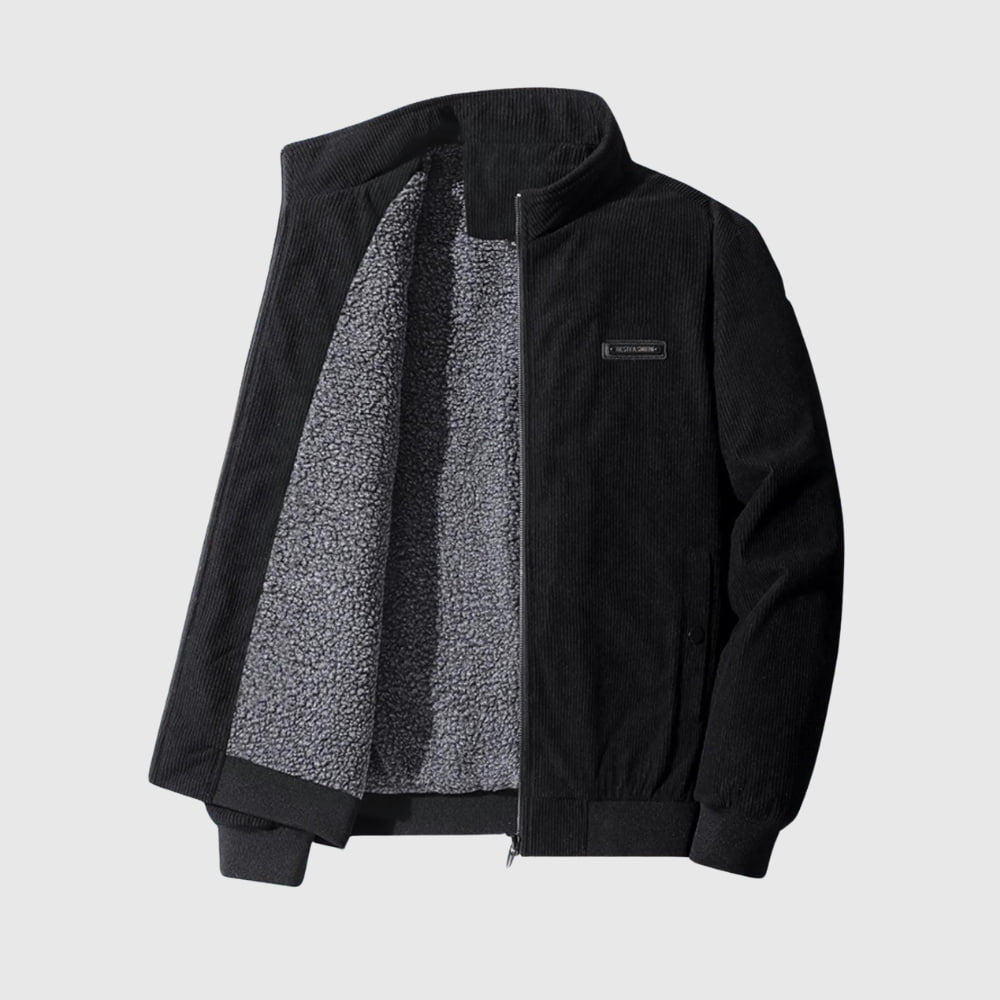 Šimon - Veste en flanelle rétro avec doublure en sherpa