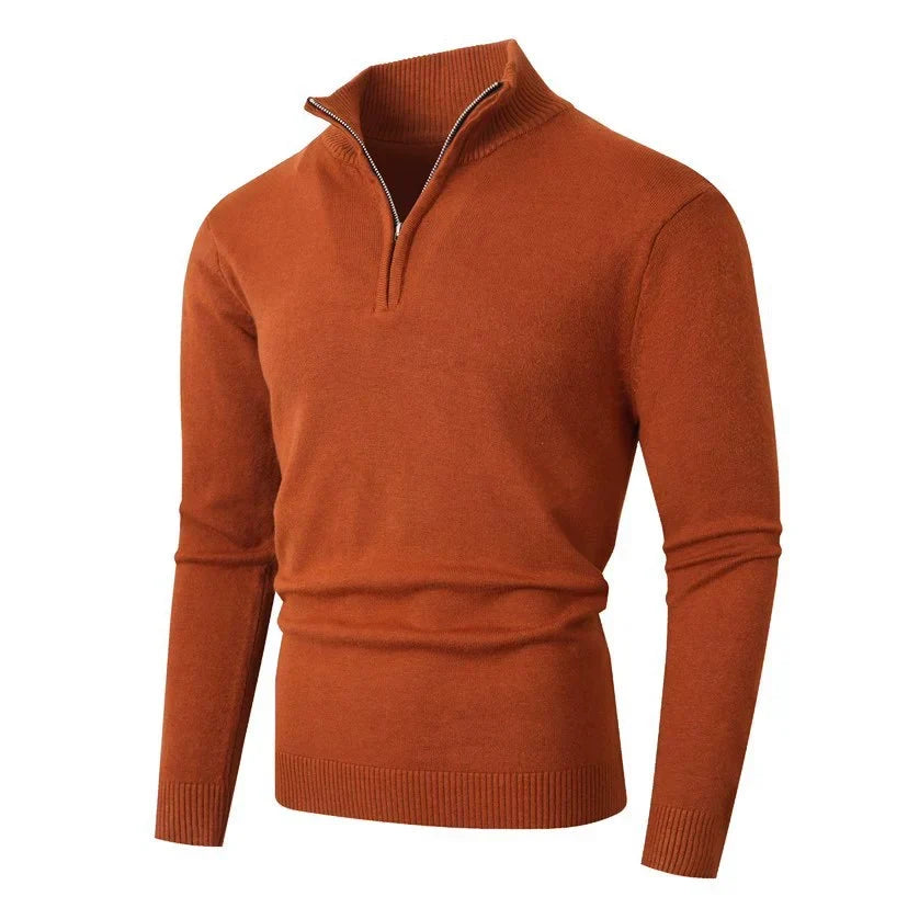 Achille - Pull À Col Montant Zippé Homme
