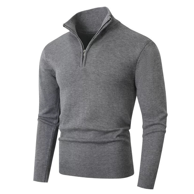 Achille - Pull À Col Montant Zippé Homme
