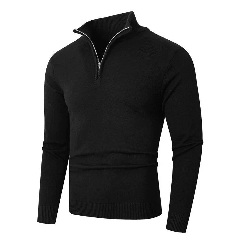 Achille - Pull À Col Montant Zippé Homme
