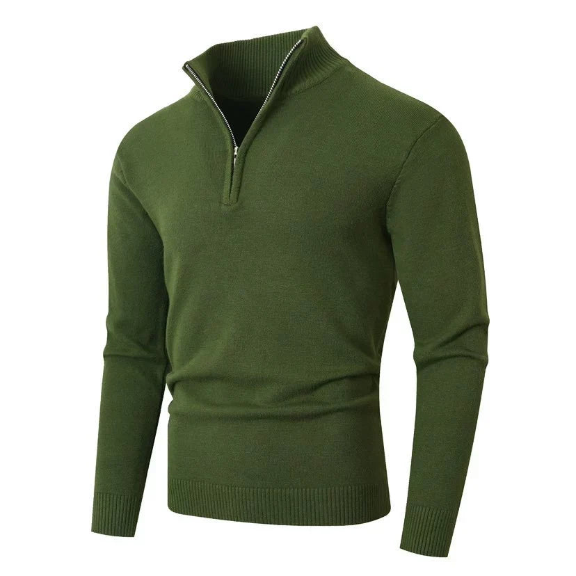 Achille - Pull À Col Montant Zippé Homme