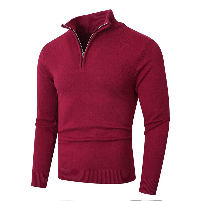 Achille - Pull À Col Montant Zippé Homme