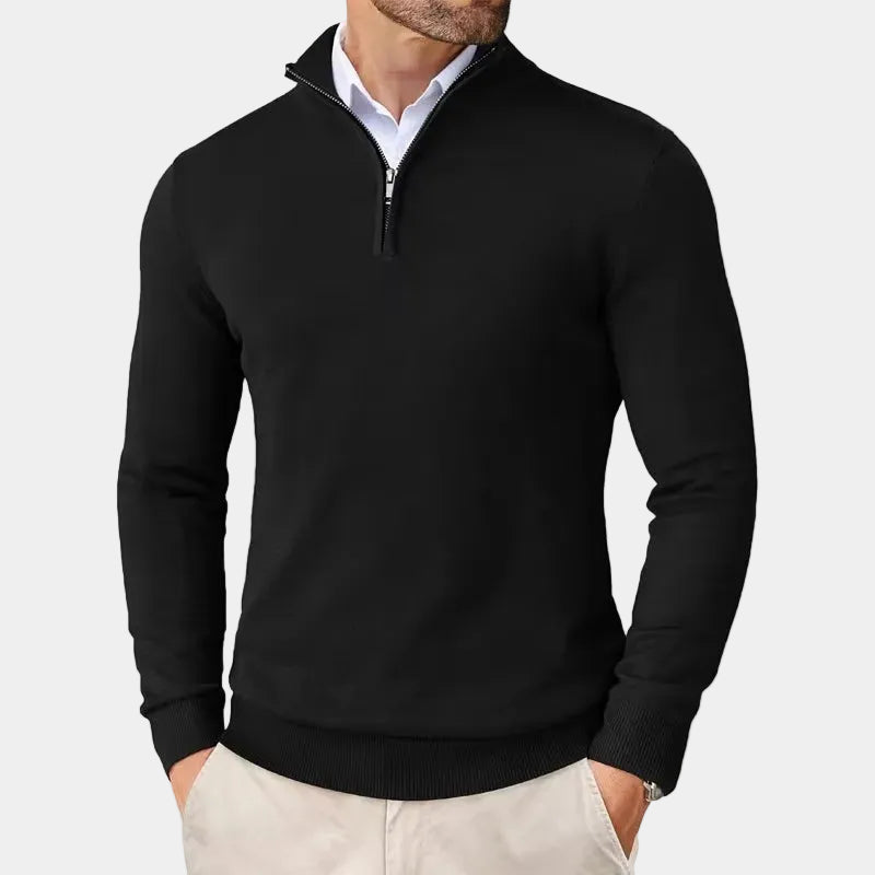 Maël - Pull Demi-Zip Col Montant Homme