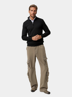 Maël - Pull Demi-Zip Col Montant Homme