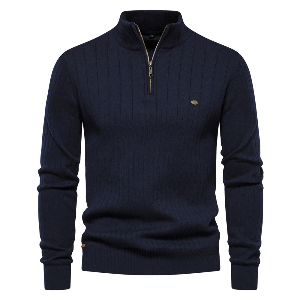 Noé - Pull Demi-Zip Côtelé Homme