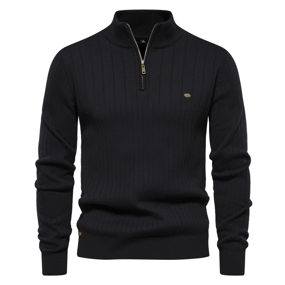 Noé - Pull Demi-Zip Côtelé Homme
