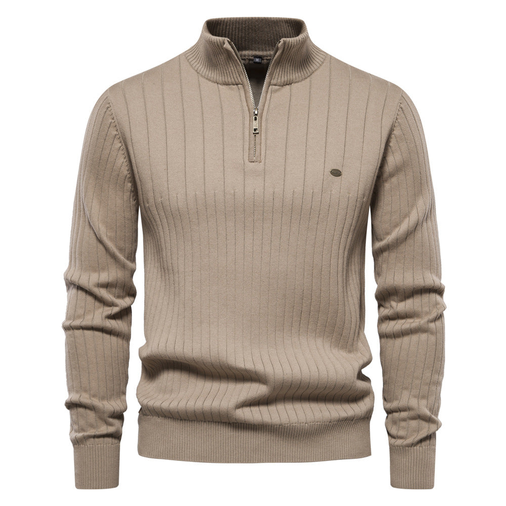 Noé - Pull Demi-Zip Côtelé Homme