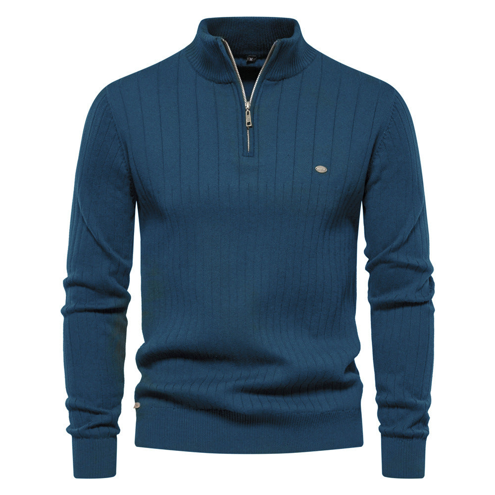 Noé - Pull Demi-Zip Côtelé Homme