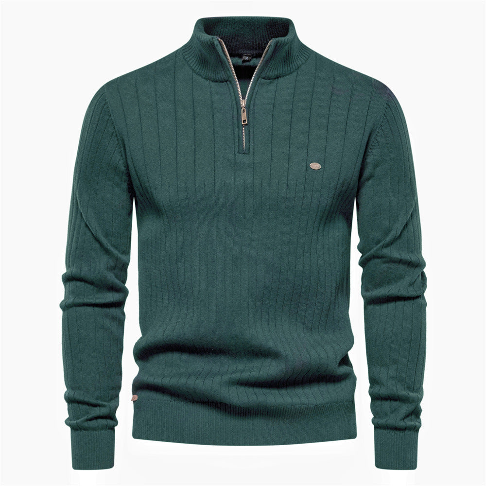 Noé - Pull Demi-Zip Côtelé Homme