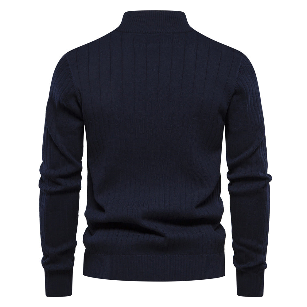 Noé - Pull Demi-Zip Côtelé Homme