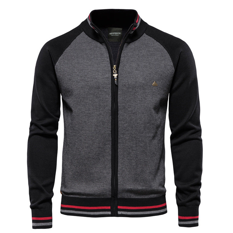 Ulysse - Pull Zippé Bicolore Homme