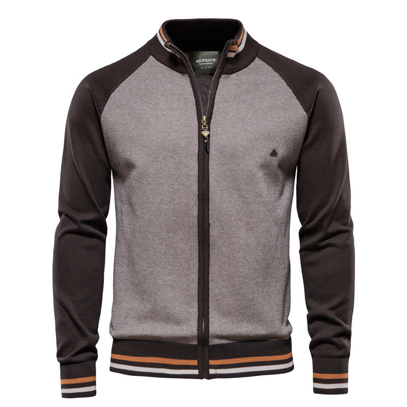 Ulysse - Pull Zippé Bicolore Homme