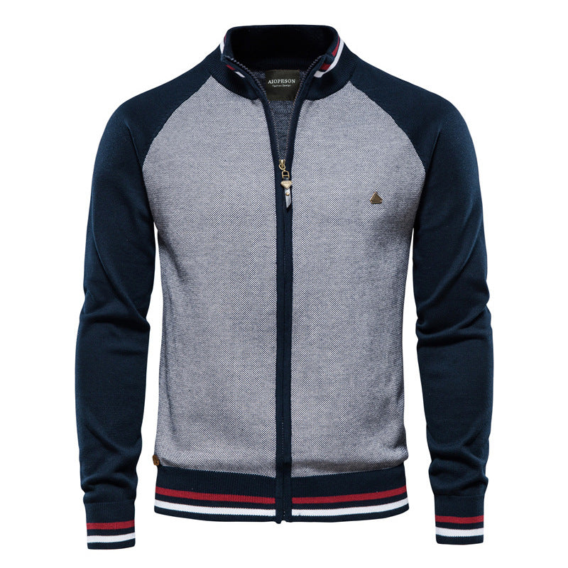 Ulysse - Pull Zippé Bicolore Homme