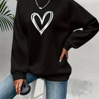 Charlotte - Sweat Chic Imprimé Cœur