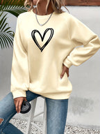 Charlotte - Sweat Chic Imprimé Cœur