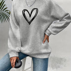 Charlotte - Sweat Chic Imprimé Cœur