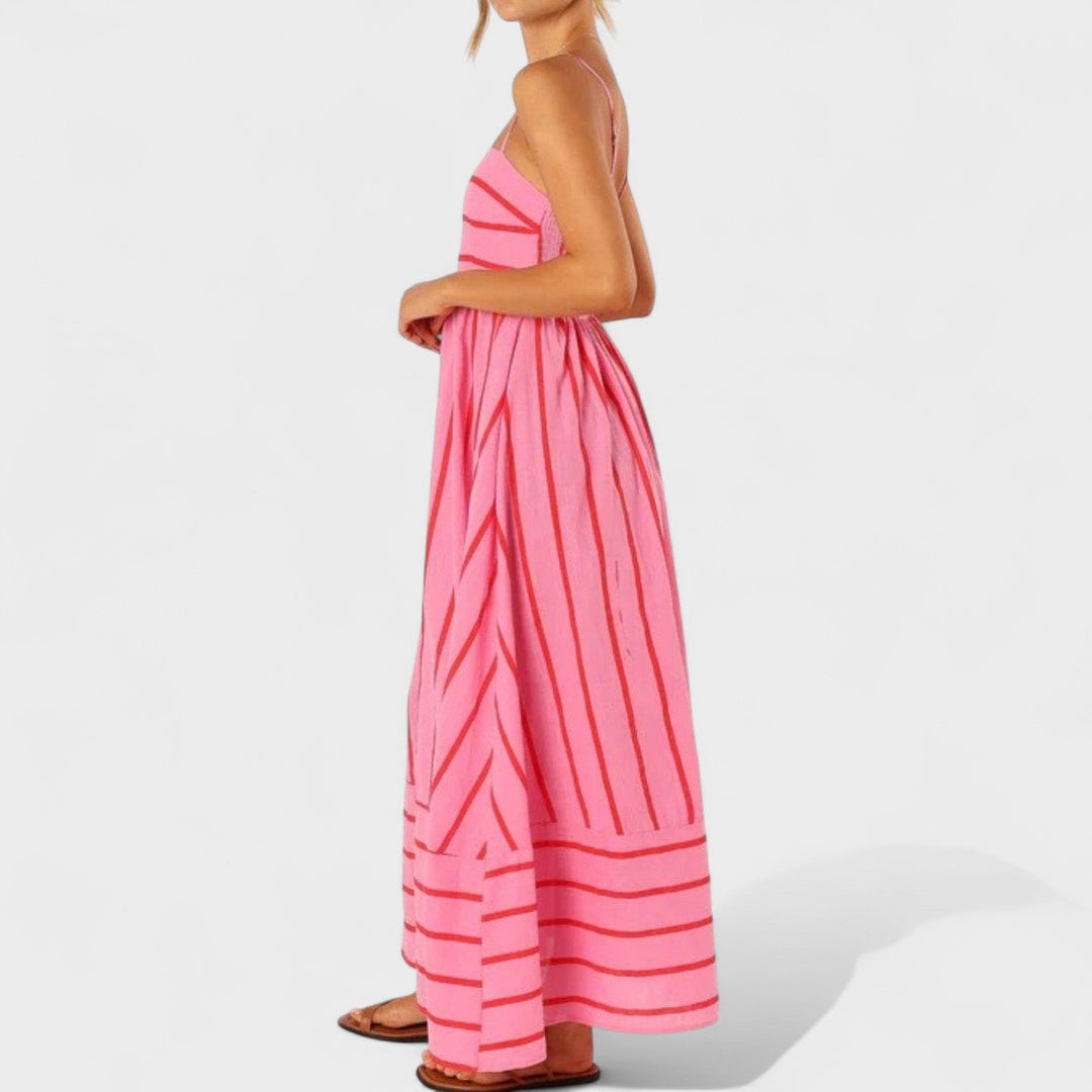 Isabel - Robe longue à rayures